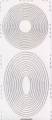 Zier-Sticker-Bogen-0565trs -Rahmen/Ränder-rund und oval-transparent/silber