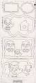 Zier-Sticker-Bogen-0693trs -Rahmen - Eulen-transparent-silber