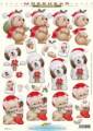 3D Etappen-Bogen-Morehead 119-ANIMALS weihnachtlich Hund-Teddy-Katze