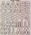 Zier-Sticker-Bogen-1569trg-gro&szlig;e Buchstaben-ABC-transparent/gold