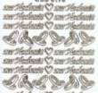 Zier-Sticker-Bogen-3170wg-zur Hochzeit-wei&szlig;/gold