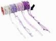 HobbyFun-3822508- Trendy Band - 3 teiliges Band mit Perlen und Herzchen- lila - 1 Meter 