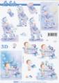 3D Etappen-Bogen-4169721- Baby mit Giraffe-Baby-Bad