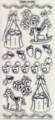 Zier-sticker-Bogen-6401trs-niedliche Baby-Motive-transparent/silber