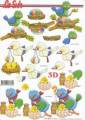 3D Etappen-Bogen-777564-Ostern- Lustige V&ouml;gel mit Ostereiern 