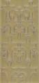 Zier-Sticker-Bogen-9927g-Christliche Motive-Kreuze-gold