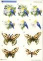 3D Stanzbogen-AW 0003-Blumen / Schmetterling-Angelika Wagener