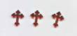 Streuteile -Kommunion/Konfirmation-Kreuz mit Klebepunkt- rot