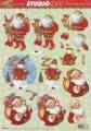 3D Etappen-Bogen-STSL 1263-niedliche Weihnachts -Wintermotive-Nikolaus-Schneemann