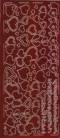 Zier-Sticker-Bogen-0033hor-verschiedene Herzchen-holo-rot