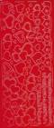 Zier-Sticker-Bogen-0033r-verschiedene Herzchen-rot