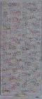 Zier-Sticker-Bogen-0092sm-kleine Bl�ten-silber/multi
