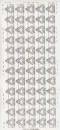 Zier-Sticker-Bogen-0670trs -Rnder / Bordren / Herzen-transparent-silber