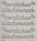 Diamant-Zier-Sticker-Bogen-1798ds-Herzlichen Gl�ckwunsch-silber