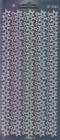 Zier-Sticker-Bogen-W 3065spfs-Spiegelfolie-Sternen - R�nder-Sterne-silber