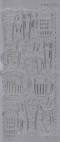 Zier-Sticker-Bogen-3454s-Bierglser-silber