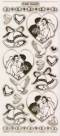 Zier-Sticker-Bogen-6422trg-Hochzeitspaare-Glocken-Ringe