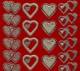 Zier-Sticker-Bogen-9013rg-doppelte Herzen-matt/gl�nzend-rot/gold