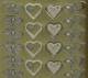 Zier-Sticker-Bogen-9013g-doppelte Herzen-matt/gl�nzend-gold