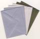 6 Brief-Umschl�ge/Kuverts-U-014-Minikarten-satieniert-3 Farben