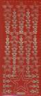 Zier-Sticker-Bogen-verschiedene Sterne-rot/gold-W-315rg