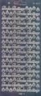 Zier-Sticker-Bogen-W 3041spfs-Spiegelfolie-Frohe Festtage-silber