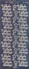 Zier-Sticker-Bogen-W 3042spfs-Spiegelfolie-Frohe Festtage-silber