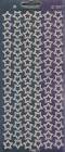Zier-Sticker-Bogen-W 3097spfs-Spiegelfolie-Sterne-silber