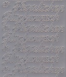 Zier-Sticker-Bogen-0492s-Herzlichen Glückwunsch-silber