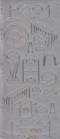 Zier-Sticker-Bogen-Fussball--silber-0255s