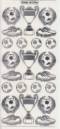 Zier-Sticker-Bogen-Fussball/Pokal/Schuhe-transparent/silber-5704trs