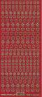Micro-Glittersticker-Blumen-rot/gold-7048grg