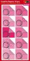 Doodey-Karten-Creative-Papier-10 Bogen-A4-DV94330 rosa/pink