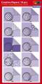 Doodey-Karten-Creative-Papier-10 Bogen-A4-DV94340 lila / flieder