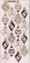Zier-Sticker-Bogen-Weihnachts-Zapfen-transparent/gold-W-7007trg